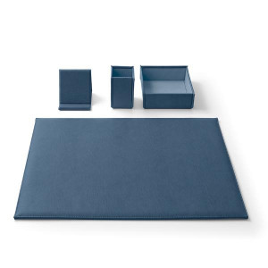 SERVIZIO DA SCRITTOIO CHARME 4 PZ CM 60X40 IN SIMILPELLE AVIO