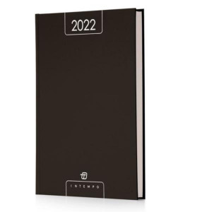 AGENDA GIORNALIERA 21X30 ALFA IN PAPERCOAT NERO