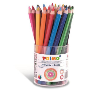 Conf36 matite colorate jumbo esagonali laccate