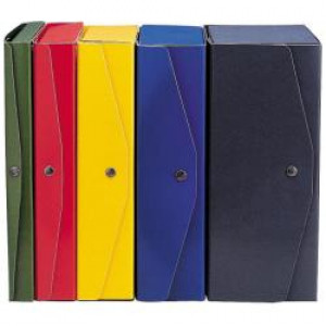 Scatola  Project portaprogetti  Dorso 8 cm - con bottone blu