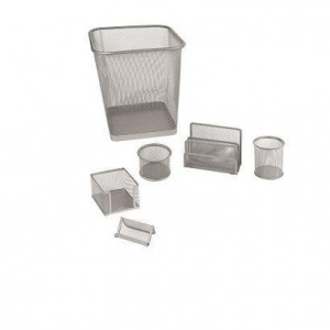 Set ufficio 6 pezzi silver  .