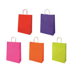 CF25 SHOPPER CARTA JOLLY COLORATI ASSORTITI FORMATO 23 X 10 X 32 CM