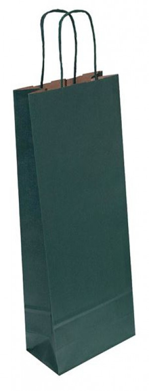 SHOPPER BOTTIGLIA KRAFT SEALING VERDE