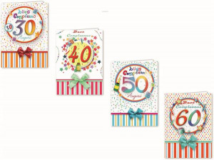 BIGLIETTI AUGURI DECADE ADULTI ASSORTITI