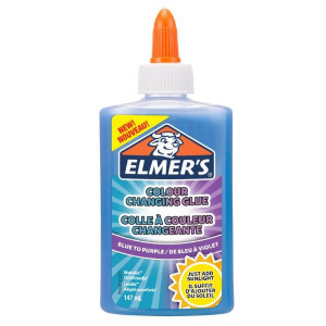 ELMER s Colla Liquida CambiaColore dal BLU al VIOLA esponendola al sole/calore - Flacone da 147 ml