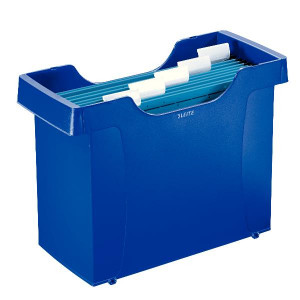 MINI FILE PLUS PORTA CATELLE SOSPESE BLU -(INCLUDE 5 CARTELLE SOSPESE ALPHA BLU)