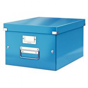 CLICK   STORE Scatola per archiviazione universale  M  - f.to A4 Azzurro metallizzato