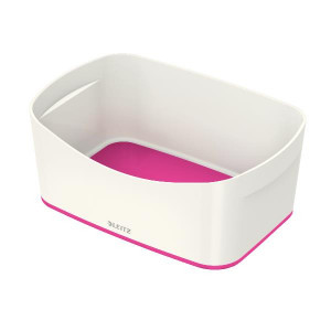 MyBox Contenitore S Bianco / Fucsia metallizzato