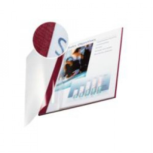 SC10 pzimpressBIND copertina flessibile fronte trasp. - f.to A4 dorso 14 mm (106-140 fogli)Bordeaux