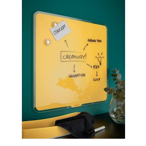 Cosy Lavagna magneticha in vetro (450x450mm) giallo