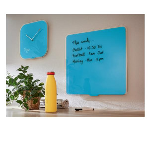 Cosy Lavagna magneticha in vetro (450x450mm) blu