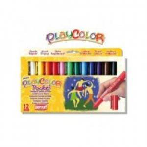 CF12TEMPERA SOLIDA PLAYCOLOR 5 GR. POCKET 12 COLORI ASS ISTANT