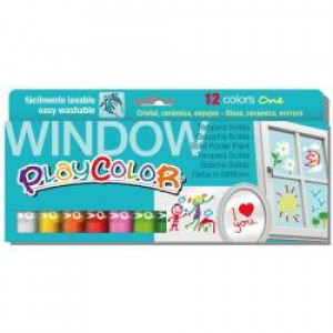 CF12 TEMPERA SOLIDA PLAYCOLOR WINDOW COLORI ASSORTITI 10 GR