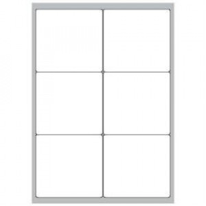 Etichette bianche angoli arrotondati - Laser/Inkjet/Copiatrici - 99x93 - 100 ff