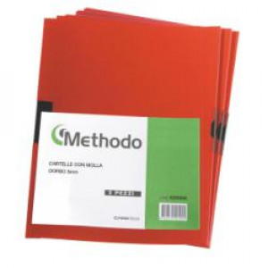Cartellina con molla  dorso 7mm  Caimi- polipropilene  col. rosso (Conf.25pz)