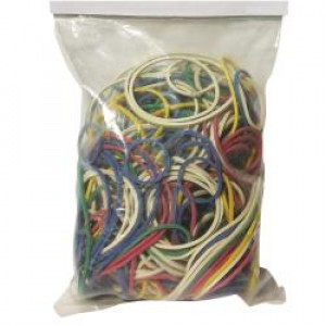 Conf. 10 buste 100g ELASTICI in gomma ass.
