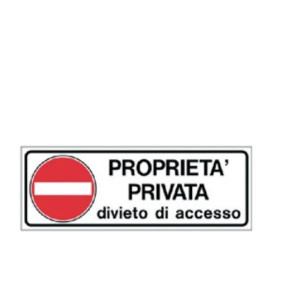 SEGNALE ALLUMINIO 350X125MM DIVIETO DI ACCESSO