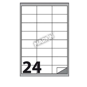 CF2400  ETICHETTE  24FG. X 100  66X33,86MM  A4