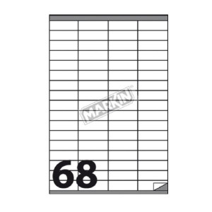 CF6800   ETICHETTE  68FG. X 100  52X16 9MM  A4