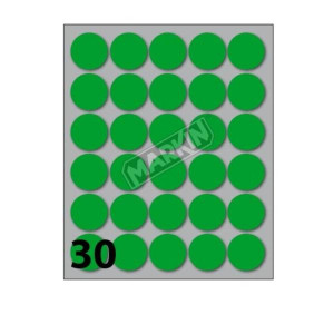 CF300 ETICHETTE ROTONDE 22MM VERDE