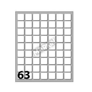 CF10X63 ETICHETTE 14X14 MM