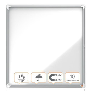 BACHECA MAGNETICA A BATTENTE CON CHIAVE PER ESTERNI PREMIUM PLUS 12XA4