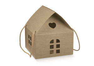 CF2 SCATOLA CASETTA CON CORDINI PER CONF. REGALO 245X245X150