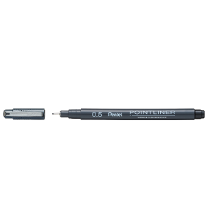 CF12 POINTLINER NERO PUNTA IN FIBRA DA 0.5