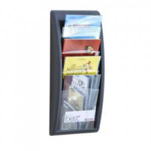 Espositore da muro 4061.01 Quick Fit  visual e presentazione  portariviste da parete   F.to A4  nero -Paperflow  Caimi-