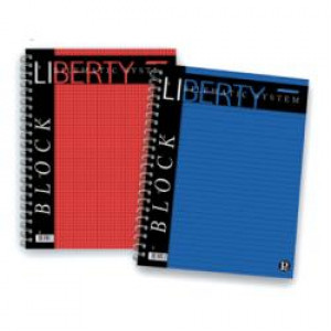 Blocchi Liberty spiralati  A4 5 mm  Fg. 80  70 gr/mq  spiralato  (conf.5)