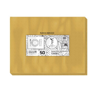 PAK. 50 - Tovaglietta  F.to 300x400\120gr. Riciclata 100   GIALLO PAGLIA