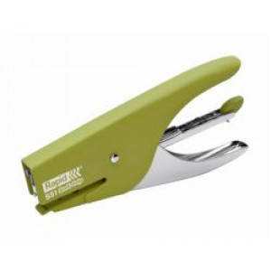 Cucitrice a pinza Soft Grip verde ergonomica in vernice gommata maneggevole per la casa e l ufficio