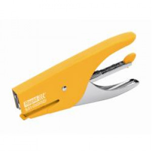 Cucitrice a pinza Soft Grip giallo ergonomica in vernice gommata maneggevole per la casa e l ufficio
