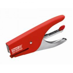 Cucitrice a pinza Soft Grip rosso ergonomica in vernice gommata maneggevole per la casa e l ufficio
