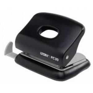 Perforatore FC20 nero -- in ABS con robusta struttura in metallo e contenitore coriandoli integrato (Conf. Box)