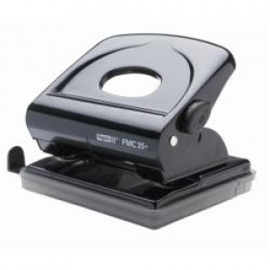 Perforatore FMC25  in metallo nero -- Fg. 2-30  ampio contenitore per i coriandoli e funzione bloccaggio (Conf. Box)