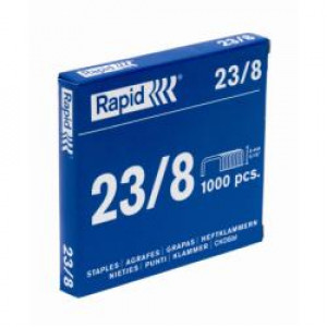 Punti  Blue 23 -- 8 mm zincati 1M  10-40 Fogli  per le cucitrici  HD alti spessori (Box 1000 pz)