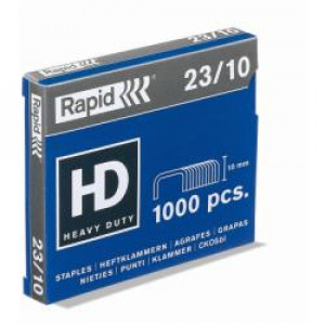 Punti  Blue 23 -- 10 mm zincati 1M  40-70 Fogli  per le cucitrici  HD alti spessori (Box 1000pz)
