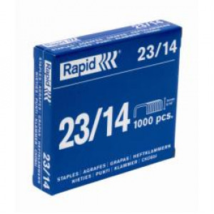 Punti  Blue 23 -- 12 mm zincati 1M  60-90 Fogli  per le cucitrici  HD alti spessori (Box 1000 pz)