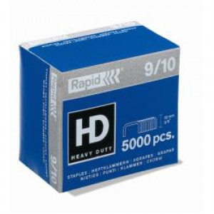 Punti  9 -- 10 mm zincati 3M  40-70 Fogli  usati per cucitrici  HD alti spessori (conf.5000)
