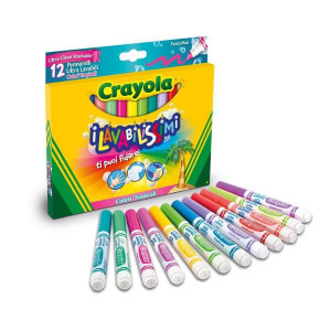 Lavabilissimi  12 Pennarelli Punta Maxi Colori Tropicali Ultra Lavabili