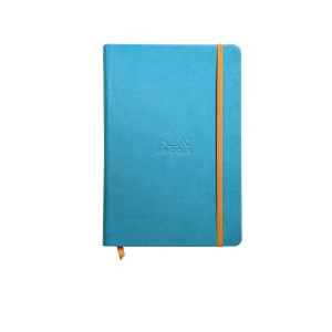 NOTEBOOK RIMBORDATO RIGIDO FORMATO A5 192 PAGINE  CARTA AVORIO 90 GR  SENZA QUADRETTATURA- CON ELASTICO