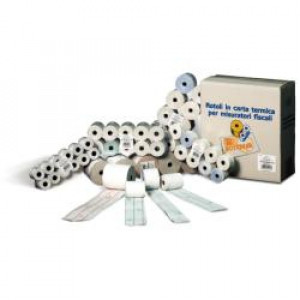 CF10 ROTOLI  CARTA TERMICA PER REGISTRATORI DI CASSA GR/MQ 55- BPA FREE - 57 5MMX20MT   40 FORO ANIMA 12MM