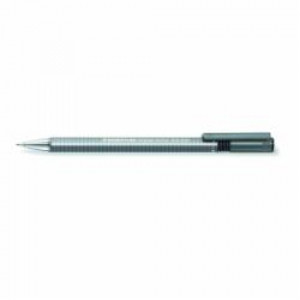 Portamine per scrittura Triplus Micro 0.7 mm  fusto grigio ergonomico triangolare punta in metallo cromato mine HB (conf.10)