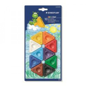 NORIS CLUB PASTELLI A CERA A TRIANGOLO 10 PZ COL ASS IN BLISTERCARD