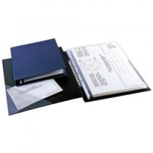 Raccoglitore Sanremo 2000 a 4 anelli -  blu - Anelli D - diametro 25 mm 25x35 cm