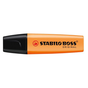 Evidenziatore Stabilo Boss Original -Stabilo- arancio ricaricabile  di lunga durata  fuoroscente universale (conf.10)