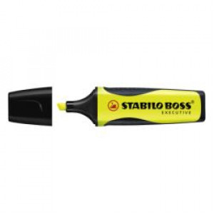 Evidenziatore Stabilo Boss Executive giallo impugnatura in gomma  dotato di inchiostro speciale per fotocopie e stampanti ink-jet (conf.10)