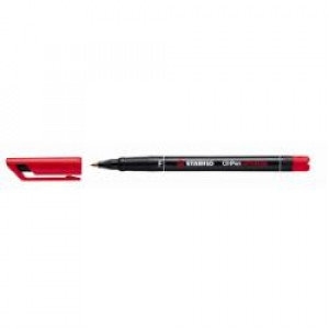 Stabilo OHPen universal permanente colore rosso punta fine 0 7mm per lucidi  superfici liscie e CD-rom  ricaricabile (cof. 10 pz)