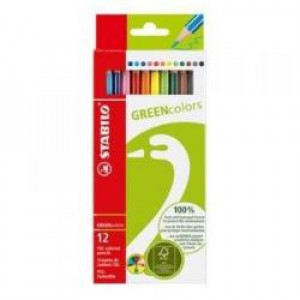 STABILO GREENCOLORS MATITA COLORATA-SCAT.CART.CON 12 PZ.ASS.